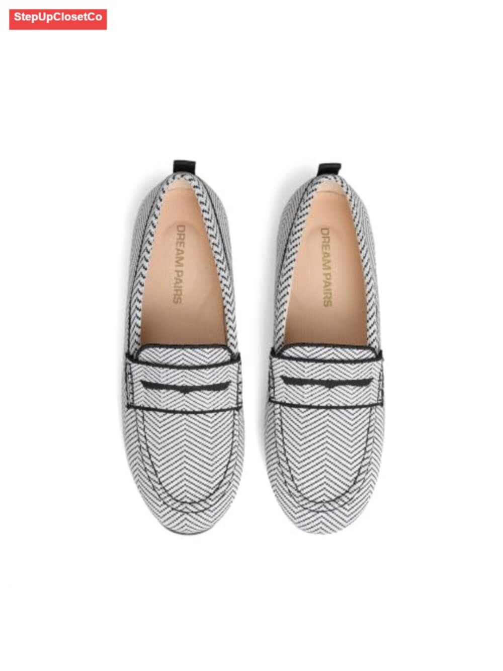 Women's Comfortable Knit Loafers Slip-On Business Shoes